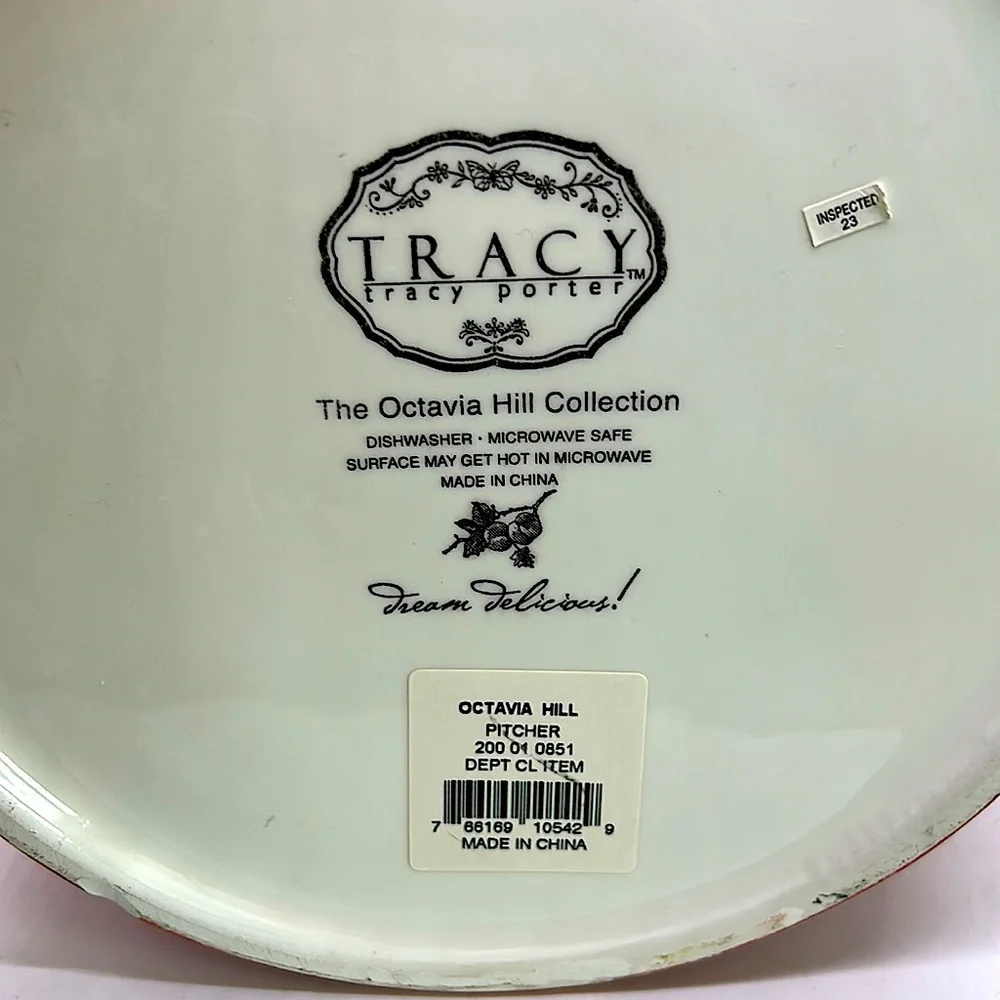 Tracy Porter Beautiful The Octavia Hill Collection Large Pitcher - Picture 6 of 8